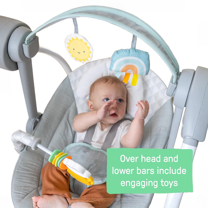 Shop Ingenuity Sun Valley Milestone Baby Swing, Grey at GoodBuy Gear