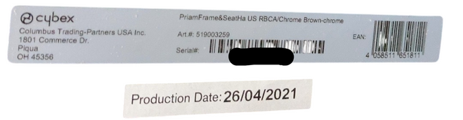 Shop Cybex PRIAM Stroller Frame And Seat, 2021, Chrome/Brown at GoodBuy Gear