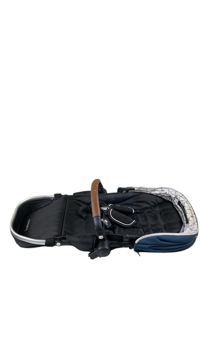 Shop Mockingbird 2nd Seat Kit with Extendable Canopy, Sea, Silver With Penny Leather, Windowpane at GoodBuy Gear