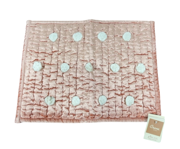Shop Crane Baby Pom Pom Quilted Pillow Cover, Parker Velvet at GoodBuy Gear