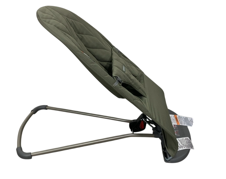 Shop BabyBjorn Bouncer Bliss, Dark Gray Frame, Dark Green Woven Petal Quilt at GoodBuy Gear