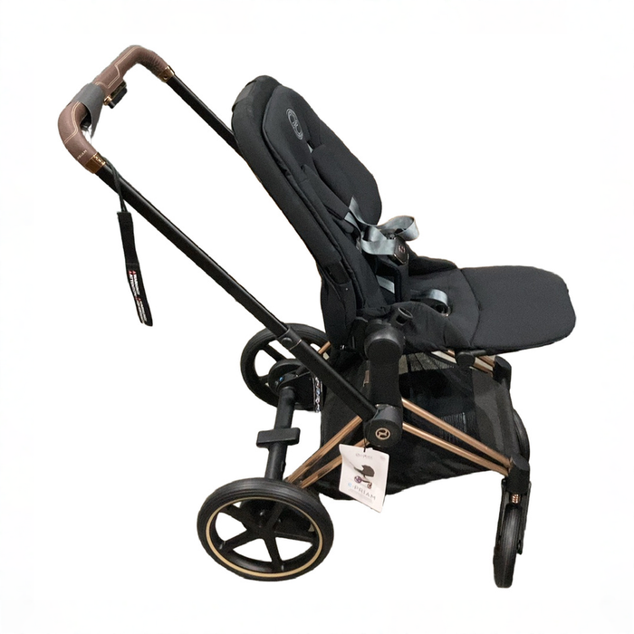 Shop Cybex E-PRIAM Electric Stroller, 2026, Rose Gold, Sepia Black, with Battery at GoodBuy Gear