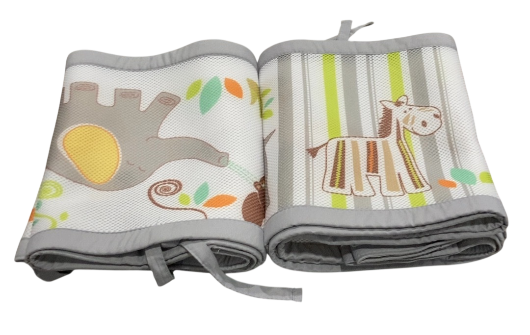 Shop Breathable Baby Mesh Crib Liner, Full Size/4 Sides, Safari Fun Too at GoodBuy Gear