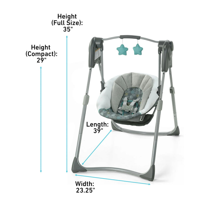 Graco Slim Spaces Compact Baby Swing, Tilden