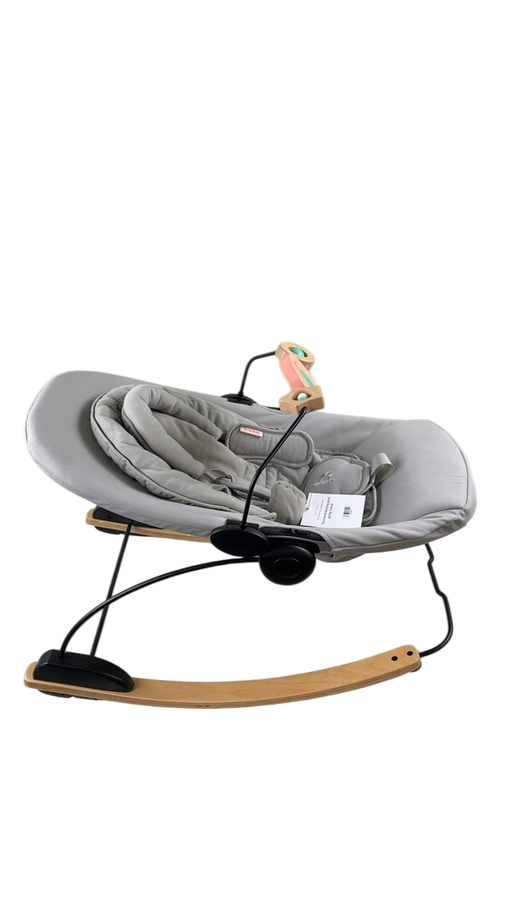 Shop Bloom Coco Go 3-in-1 Bouncer, Frost Grey Organic, Natural Wood at GoodBuy Gear