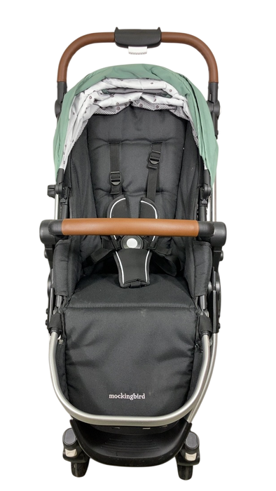 Shop Mockingbird Single 2.0 Stroller, 2024, Sage, Silver With Penny Leather, Watercolor Drops at GoodBuy Gear