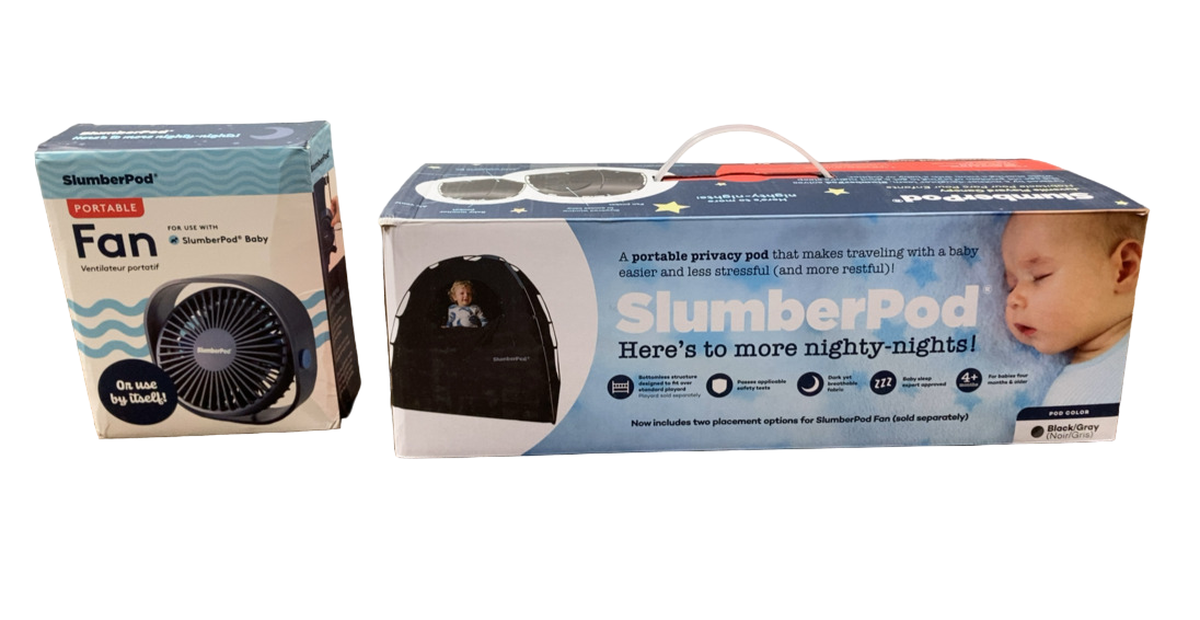 Shop SlumberPod 3.0 Sleep Canopy with Fan, Black with Gray Accents at GoodBuy Gear