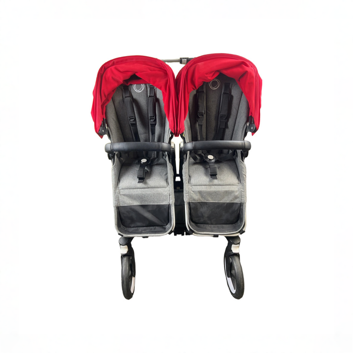 Shop Bugaboo Donkey 3 Duo Stroller, Aluminium, Grey Melange, red, unknown at GoodBuy Gear