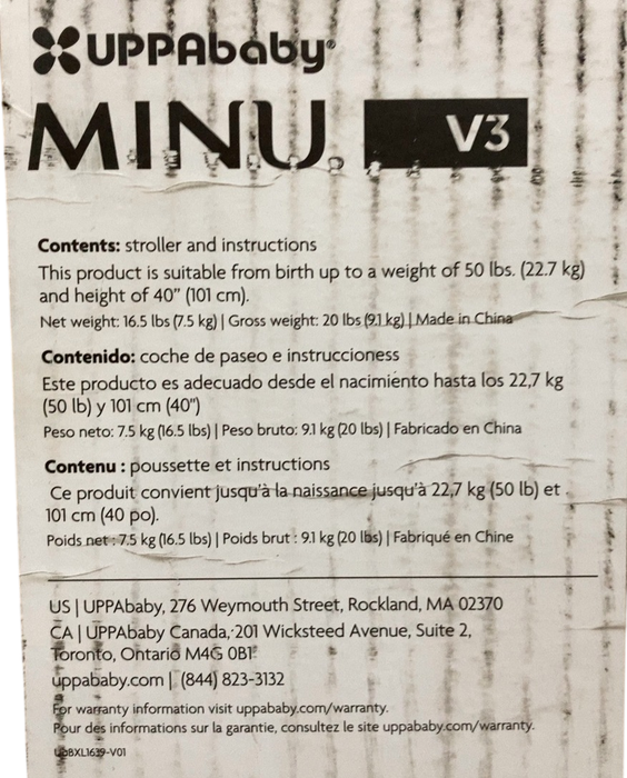 Shop UPPAbaby MINU V3 Stroller, 2025, Savannah (Pearl Gray Jacquard) at GoodBuy Gear