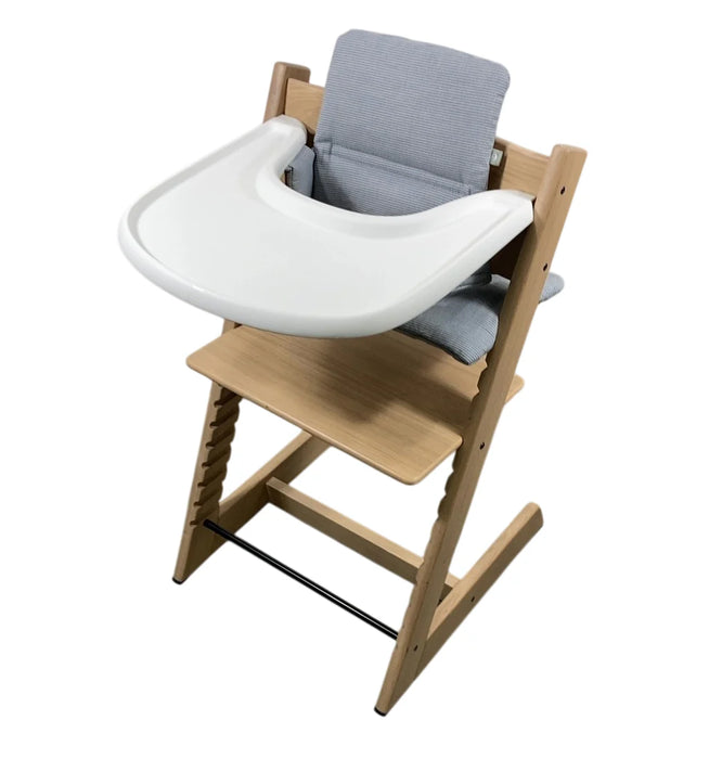 Shop Stokke Tripp Trapp Complete High Chair, Natural 2.0, Natural Oak, Nordic Blue at GoodBuy Gear