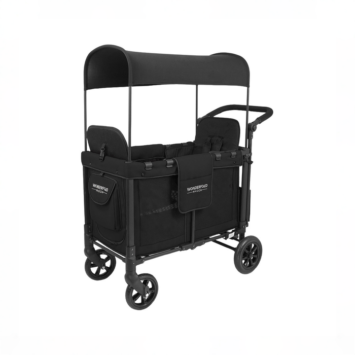 Shop Wonderfold W2 Multifunctional Double Stroller Wagon, 2026, Black, Plus Model at GoodBuy Gear