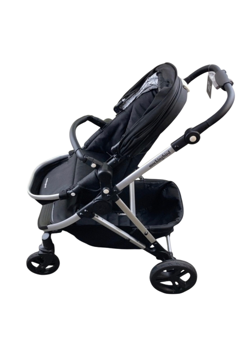 Shop Mockingbird Single 2.0 Stroller, 2025, Black, Silver With Black Leather, Windowpane at GoodBuy Gear