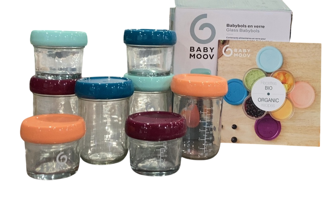 Shop Babymoov Glass Jar Baby Food Storage Container Sets, 4 x 4oz + 4 x 8oz at GoodBuy Gear
