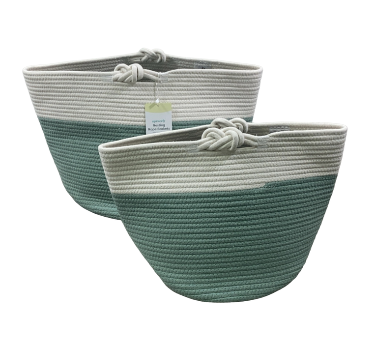 Shop Sprucely Nesting Rope Baskets Set Of 2 at GoodBuy Gear