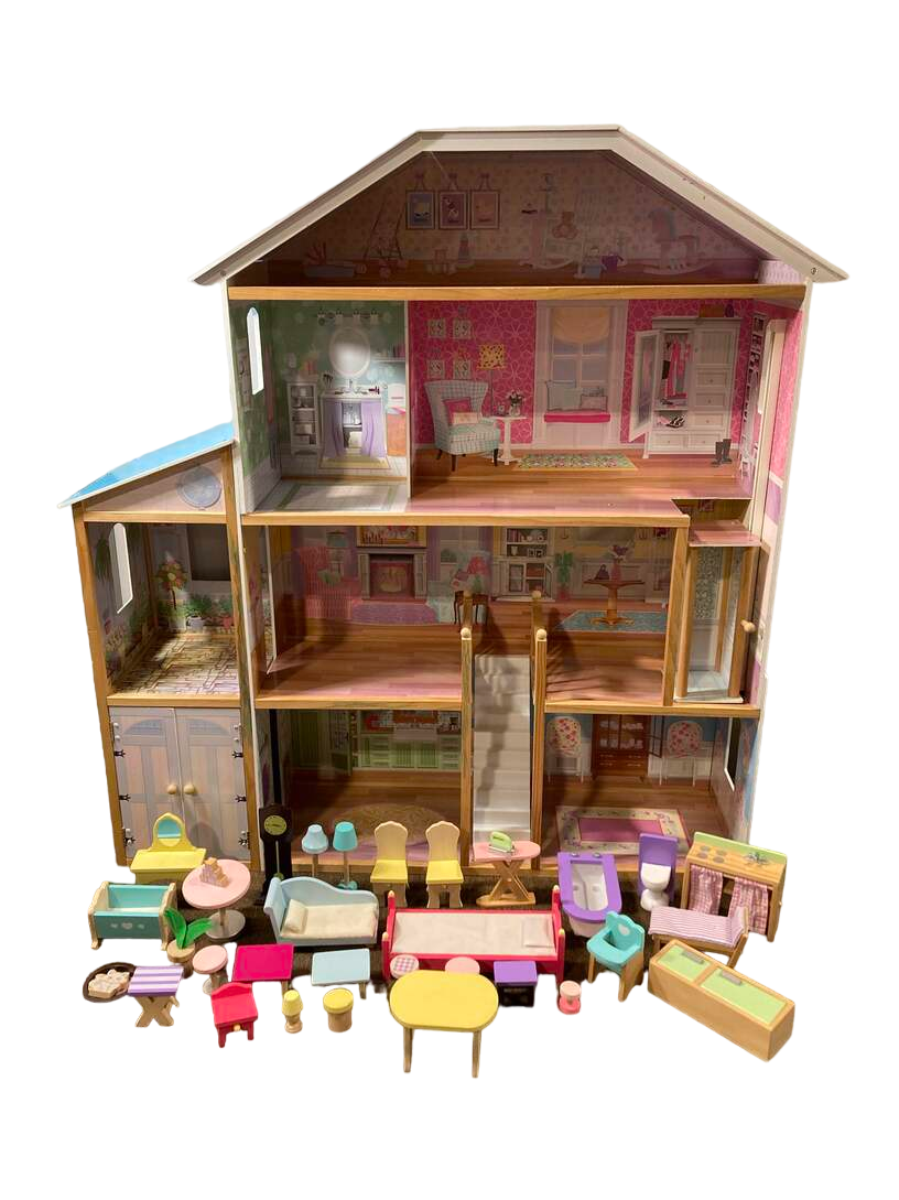 KidKraft Grand View Mansion Dollhouse with EZ Kraft Assembly