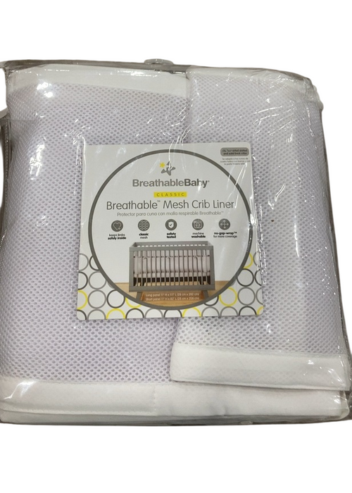 Shop Breathable Baby Mesh Crib Liner, Full Size/4 Sides, White at GoodBuy Gear