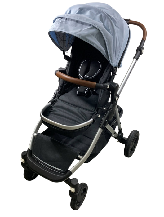 Shop Mockingbird Single to Double 2.0 Stroller, 2024, Silver With Penny Leather, Sky, Windowpane at GoodBuy Gear