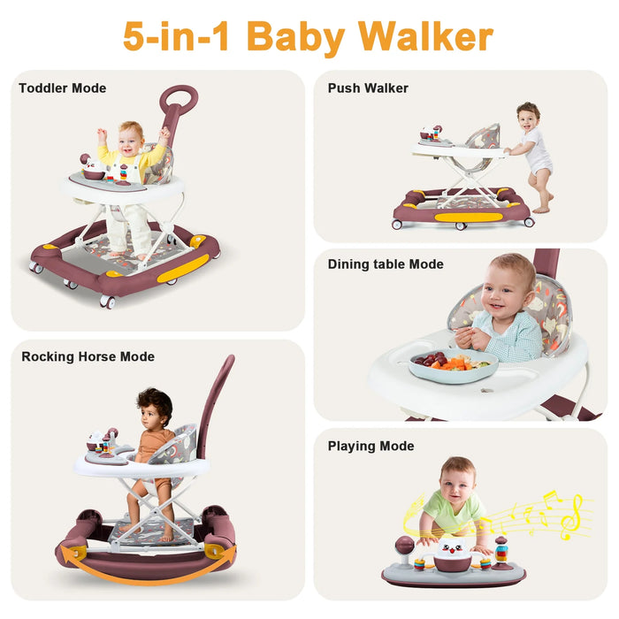 EONROACOO 4 in 1 Baby Walker, Red