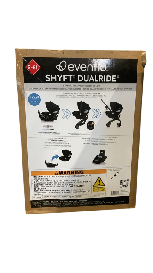 Shop Evenflo Shyft Dual Ride Infant Car Seat Stroller Combo, 2025, Boone Gray, with Carryall Storage at GoodBuy Gear