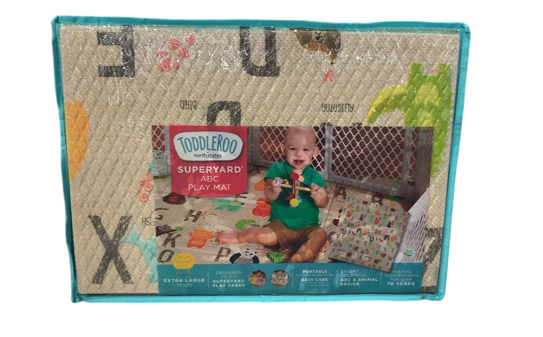 Shop North States Superyard Folding Foam Playmat, 71" X 71", Animal ABC at GoodBuy Gear