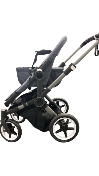 Shop Bugaboo Donkey 5 Mono Stroller, 2023, Graphite, Stormy Blue, No Canopy at GoodBuy Gear