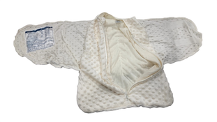 Shop Halo Sleepsack Swaddle Plushy Dot Velboa, Cream, Newborn at GoodBuy Gear