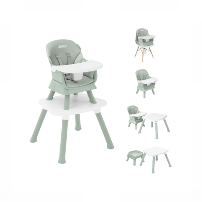 Shop Delta Children Jeep Milestone 6-in-1 High Chair, Sage Green at GoodBuy Gear