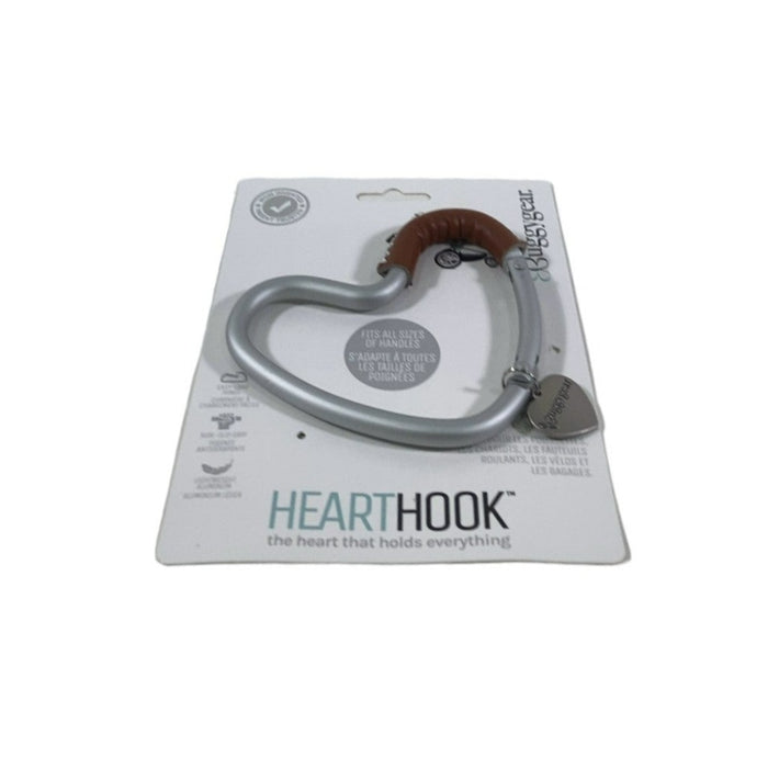 Buggygear Heart Shaped Hook, Silver/Brown