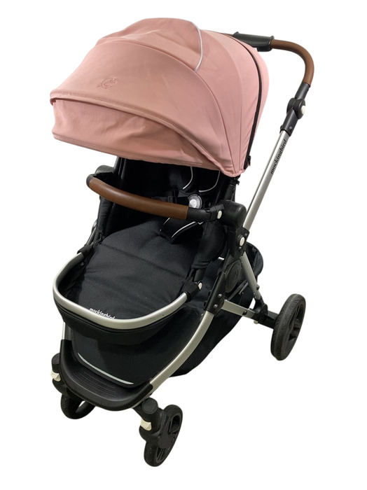Mockingbird Single to Double 2.0 Stroller, 2025, Bloom, Silver With Penny Leather, Windowpane