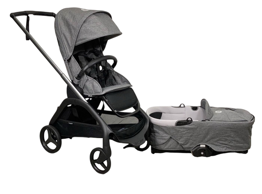 Shop Bugaboo Dragonfly Bassinet and Seat Stroller, 2023, Graphite, Grey Melange, Grey Melange at GoodBuy Gear