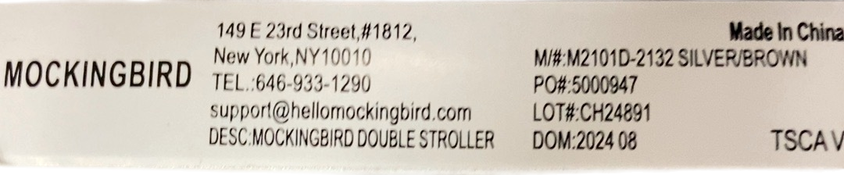 Shop Mockingbird Single to Double 2.0 Stroller, 2024, Black, Silver With Penny Leather, Windowpane at GoodBuy Gear