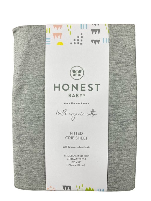 used Honest Company Organic Fitted Crib Sheet, Grey