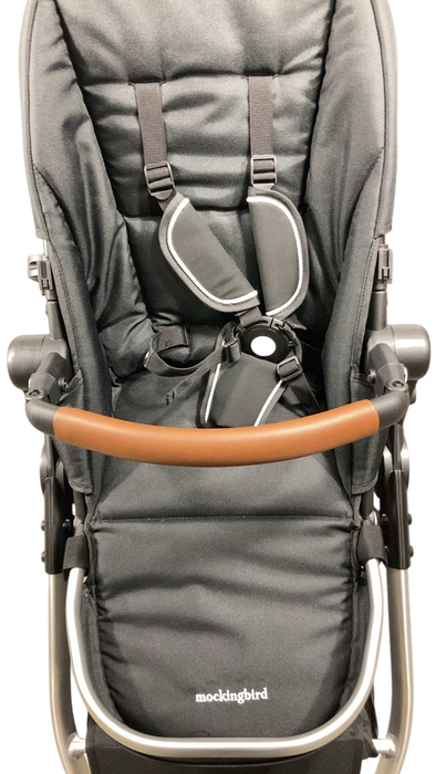 Shop Mockingbird Single to Double 2.0 Stroller, 2024, No Canopy, No Canopy, Silver With Penny Leather at GoodBuy Gear