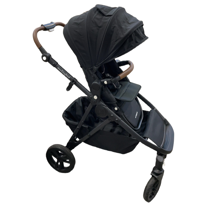 Shop Mockingbird Single to Double 3.0 Stroller, 2025, Charcoal with Penny Leather, Solid Black at GoodBuy Gear