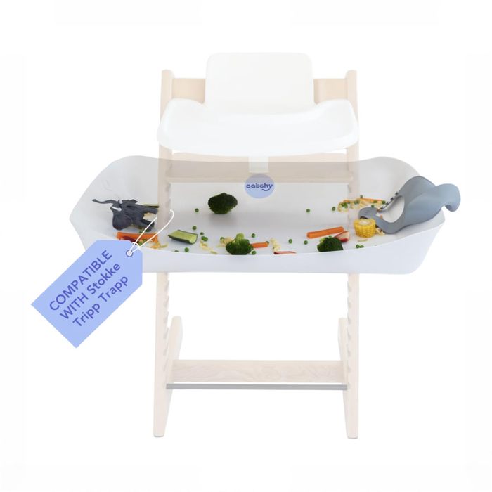 Shop Catchy The Food Catcher For High Chairs, For Tripp Trapp, White at GoodBuy Gear