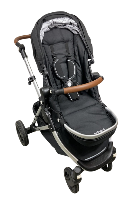 Shop Mockingbird Single 2.0 Stroller, 2024, Black, Silver With Penny Leather, Windowpane at GoodBuy Gear
