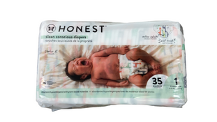 Shop Honest Company Size 1 Diapers 35 Ct, Multi-Colored Giraffes at GoodBuy Gear