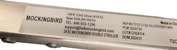 Shop Mockingbird Single to Double 2.0 Stroller, 2024, No Canopy, No Canopy, Silver With Penny Leather at GoodBuy Gear