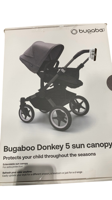 Shop Bugaboo Donkey 5 Sun Canopy, Grey Melange at GoodBuy Gear