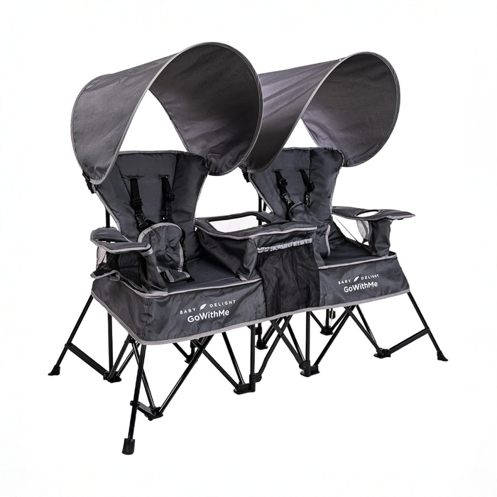 Shop Baby Delight Go with Me Duo Deluxe Portable Double Chair, Grey at GoodBuy Gear