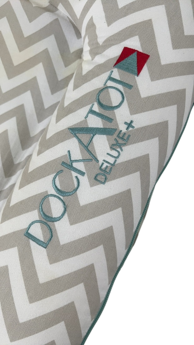 Shop DockATot Deluxe+ Dock, Silver Lining (Chevron) at GoodBuy Gear