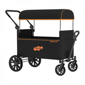 Shop Pamo Babe Wagon Stroller, Black with Orange Accents at GoodBuy Gear