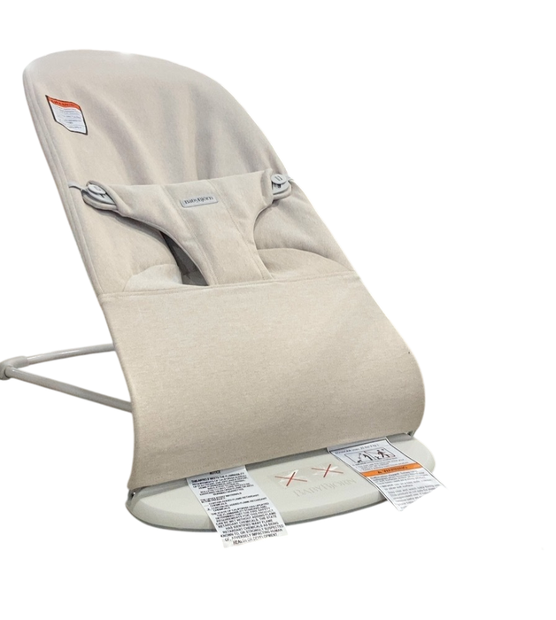 Shop BabyBjorn Bouncer Bliss, Light Gray Frame, Light Beige Woven Melange at GoodBuy Gear