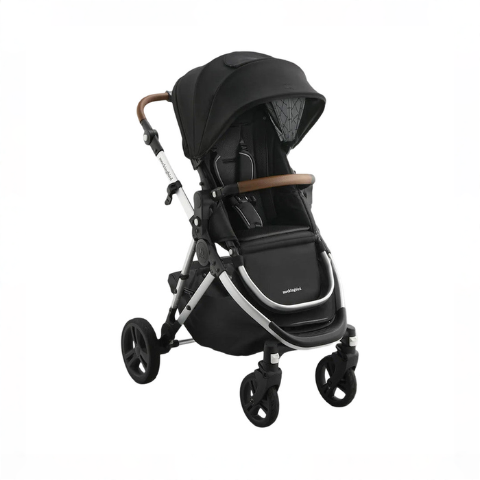 Shop Mockingbird Single 3.0 Stroller, 2025, Black Windowpane, Silver with Penny Leather at GoodBuy Gear
