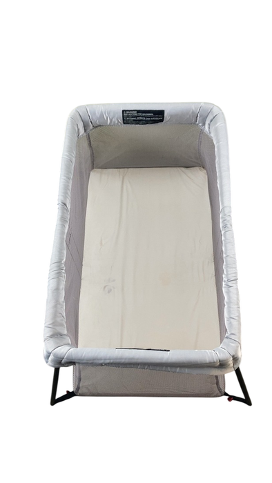 Shop BabyBjorn Travel Crib Light Bundle with Fitted Sheet, Silver at GoodBuy Gear