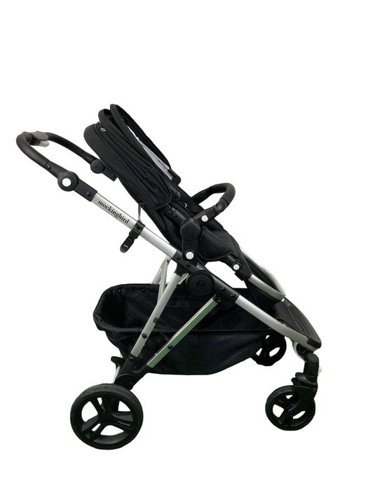 Shop Mockingbird Single to Double 2.0 Stroller, 2024, Black, Silver With Black Leather, Watercolor Drops at GoodBuy Gear