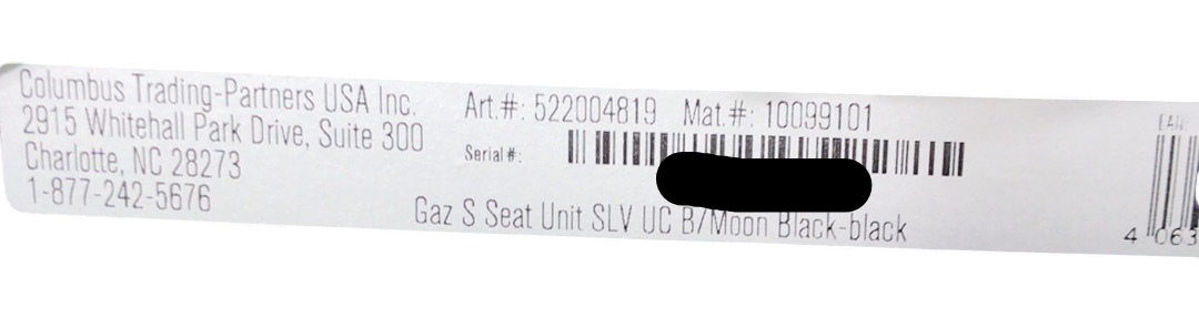 Shop Cybex Gazelle S Seat Unit, Black Frame, Moon Black at GoodBuy Gear