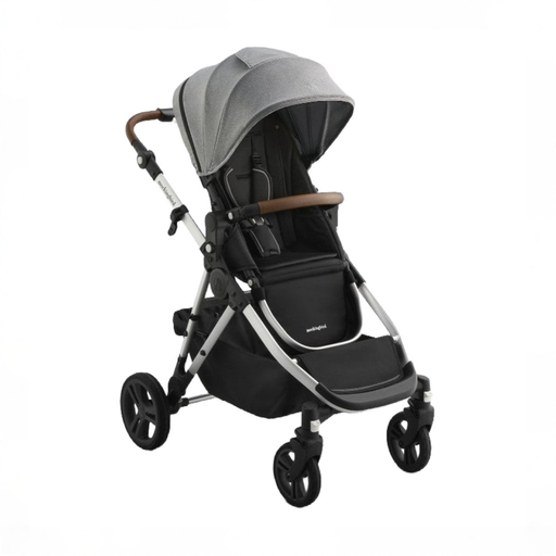 Shop Mockingbird Single to Double 3.0 Stroller, 2025, Heather Grey, Silver with Penny Leather at GoodBuy Gear