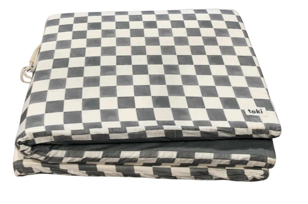 Shop Toki Kids Standard Padded Play Mat 40" x 40", Checker Matcha at GoodBuy Gear