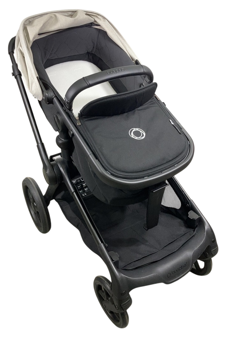 Shop Bugaboo Kangaroo Single To Double Stroller, 2024, Black, Midnight Black, Misty White at GoodBuy Gear